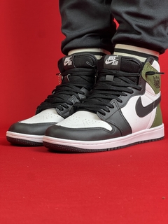 Air Jordan 1 High Verde Militar Com Preto Branco Nacional S - comprar online