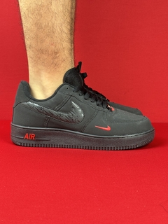 Nike air force 1 preto vermelho nacional s