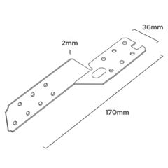 Estribo Metalico para Vigas 170mm en internet