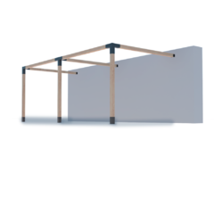 Kit Pergola 2 Modulo Pared 4x4" en internet