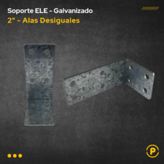 Soporte L 2" Alas Desiguales Galvanizado - Pecole