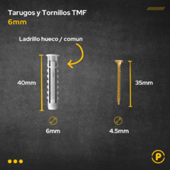 Tarugo Fischer 6mm + Tornillos TMF - comprar online