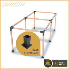 Kit Pergola - 2 Modulo - Sobre Suelo