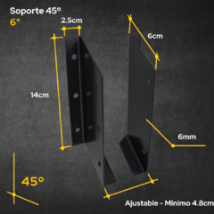 Soporte de tirante 2x6 Inclinado 45° - comprar online