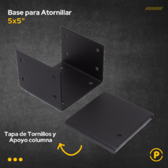 Base atornillable para columna 5x5 en internet