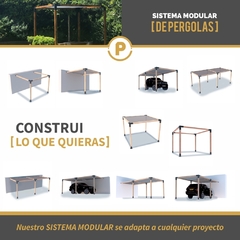 Imagen de Kit Pergola - 2 Modulo - Sobre Pared - Largo