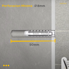 Tarugo Fischer 8mm + Tornillos TMF en internet