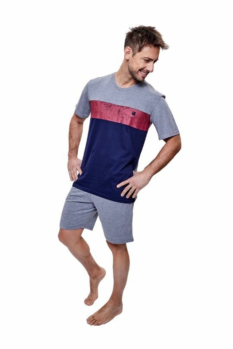 Pijama de verano para hombre 100% Algodón Eyelit art. 1939