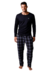 Pijama de invierno para hombre pantalón escocés XY (Art. 8047)