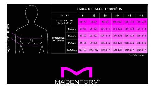 Talle 38 de corpiño deals