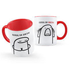 Caneca Flork Estou de Dieta!! (Socorro)