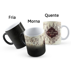 Caneca Mágica Img Surge ao Esquentar Mapa Maroto HarryPotter - comprar online