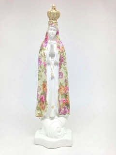 Nossa Senhora de Fátima floral colorida - 32 cm