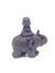 Buda e Elefante da Sorte - Marrom 17cm