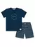 Conjunto Infantil Menino Camiseta E Bermuda Daily Aesthetic Azul Marinho Divertto na internet