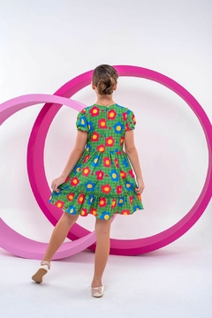 Vestido Lala - Xadrez Floral - A.R Kids - Moda Infantil