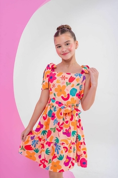 Vestido Lorena - Folhas - comprar online