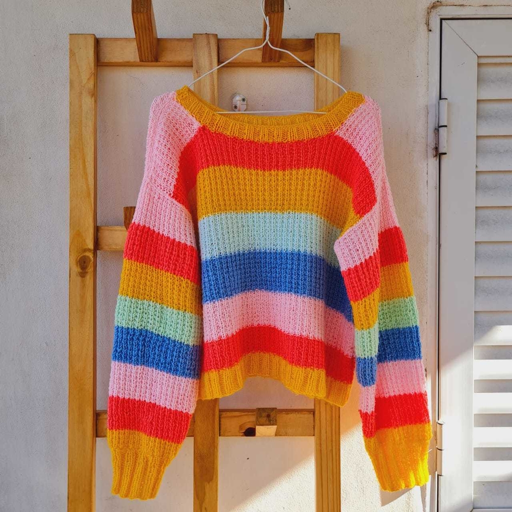 Sweater multicolor top