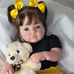 Boneca Bebê Reborn Princesa Morena Muito Linda e Realista - comprar online