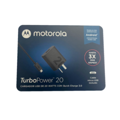 Cargador cable Micro USB 20w Turbo Power - Motorola LifeStyle Argentina