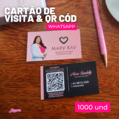 Cartão de Visita cod QR - 1000und - C/ e S/ Verniz