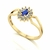 Anel Lovely IV Safira e Diamantes Ouro 18k