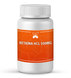 BETAÍNA HCL 500MG CÁPSULAS