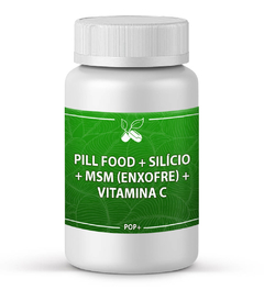 PILL FOOD + SILÍCIO + MSM (ENXOFRE) + VITAMINA C CÁPSULAS