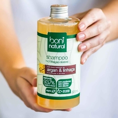 SHAMPOO ARGAN E LINHAÇA HIDRATAÇÃO SUAVE ( BONI NATURAL ) - comprar online