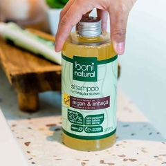 SHAMPOO ARGAN E LINHAÇA HIDRATAÇÃO SUAVE ( BONI NATURAL ) - Vegan Pharma - A 1ª Farmácia 100% Vegana do Brasil