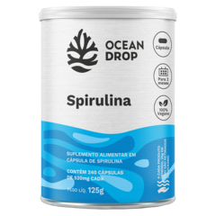 SPIRULINA COM 240 CAPSULAS 520MG OCEAN DROP