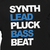 Camiseta para djs produtores | Synth, lead, pluck, bass, beat.