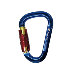 MOSQUETÃO DE ALUMÍNIO TIPO HMS C/ TRAVA AUTOMÁTICA TWISTLOCK JUMT 24KN AZUL ALPEN PASS