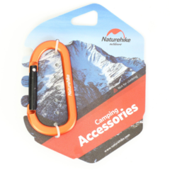 MOSQUETÃO CHAVEIRO DE ALUMíNIO KEYLOCK 8CM LARANJA NATUREHIKE