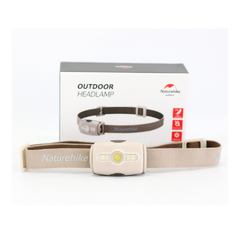 LANTERNA DE CABEÇA RECARREGÁVEL 220 LÚMENS OUTDOOR RUNNING KHAKI NATUREHIKE