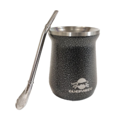 CUIA DE CHIMARRÃO AÇO INOX 230ML C/ BOMBA SELECT PRETO GUEPARDO - comprar online