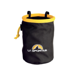 SACO DE MAGNÉSIO CHALK BAG PRETO E AMARELO LA SPORTIVA