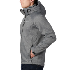 JAQUETA MASCULINA CASCADE RIDGE II COM CAPUZ SOFTSHELL CINZA CHARCOAL WM3241-030 COLUMBIA - Terratop Aventura