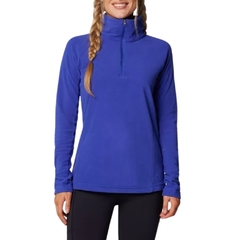 BLUSÃO FEMININO FLEECE GLACIAL™ IV 1/2 ZIP AZUL CLEMATIS AK1131-516 COLUMBIA