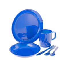 KIT 1P CAMP DINNER SET 6 PEÇAS AZUL SEA TO SUMMIT - comprar online