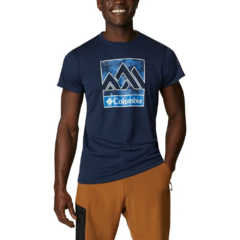 CAMISETA MASCULINA MANGA CURTA DRY FPS 30 OMNI-FREEZE ZERO GRAPHIC SURF BLUE AM6463-464 COLUMBIA