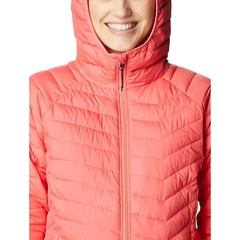 JAQUETA FEMININA POWDER LITE COM CAPUZ ROSA BLUSH PINK WK1499-614 COLUMBIA - Terratop Aventura