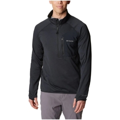 BLUSÃO MASCULINO FLEECE TRIPLE CANYON 1/2 ZIP PRETO EX0246-010 COLUMBIA