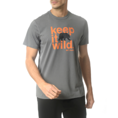 CAMISETA MASCULINA MANGA CURTA KEEP IT WILD CINZA 321025052 COLUMBIA