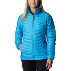 JAQUETA FEMININA POWDER LITE SEM CAPUZ AZUL BLUE CHILL WK1498-422 COLUMBIA