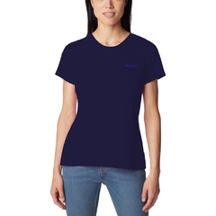 CAMISETA FEMININA MANGA CURTA MALHA BASICA SILK AZUL MARINHO 321073402 COLUMBIA