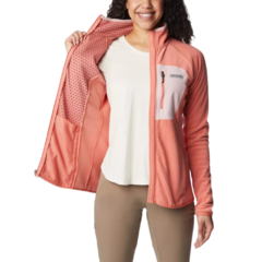 JAQUETA FEMININA FLEECE OUTDOOR TRACKS FULL ZIP CORAL AL0142-852 COLUMBIA - comprar online