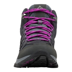 BOTA FEMININA IMPERMEÁVEL WATERPROF CRESTWOOD MID CINZA GRAPHITE E LILÁS PLUM BL5371-055 COLUMBIA - loja online