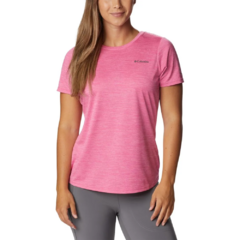 CAMISETA FEMININA MANGA CURTA ALPINE CHILL ZERO ROSA GERANIUM AK3511-656 COLUMBIA