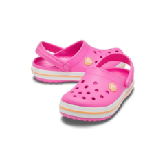 SANDÁLIA INFANTIL CROCBAND ELECTRIC PINK/CANTALOUPE 2045376QZ CROCS